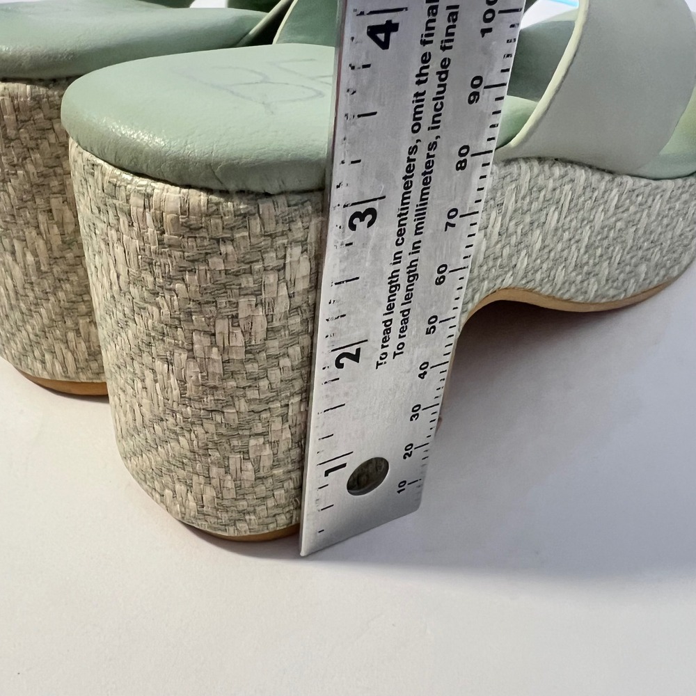 Beach by Matisse Sage Green Crisscross Platform Slide Sandals Women 7M - Picture 10 of 11